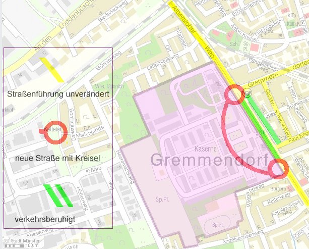 Skizze Stadtteilzentrum Gremmendorf entwurf-gremmendorf